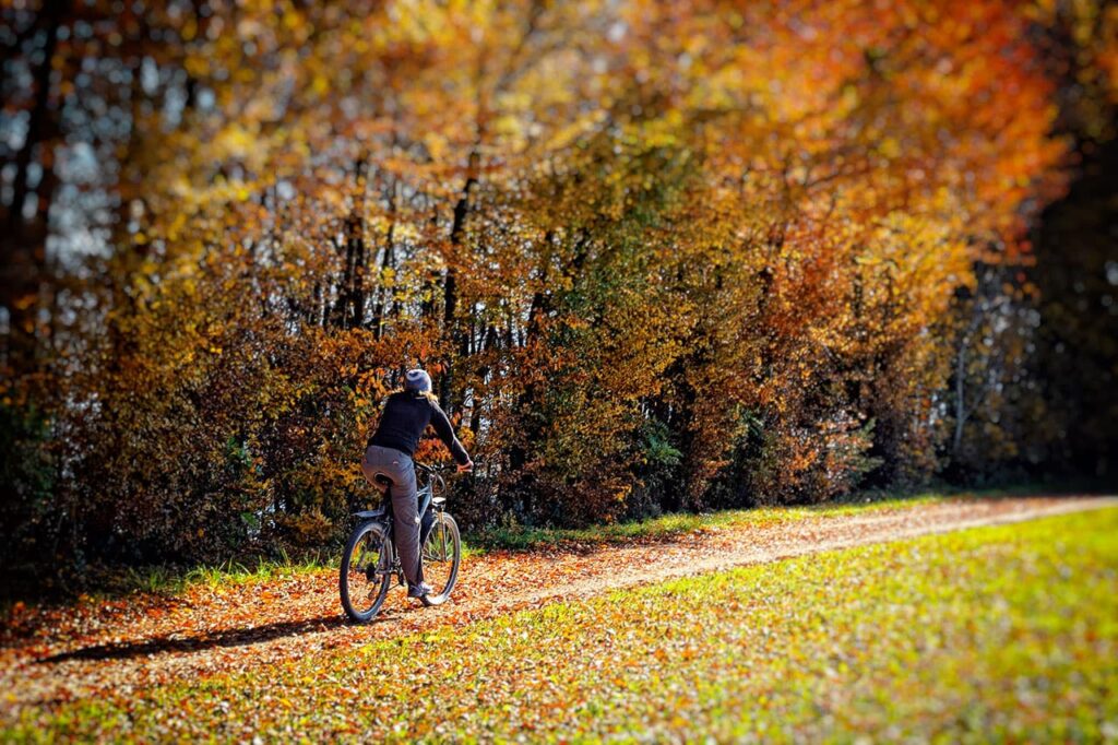 Radfahren im Herbst